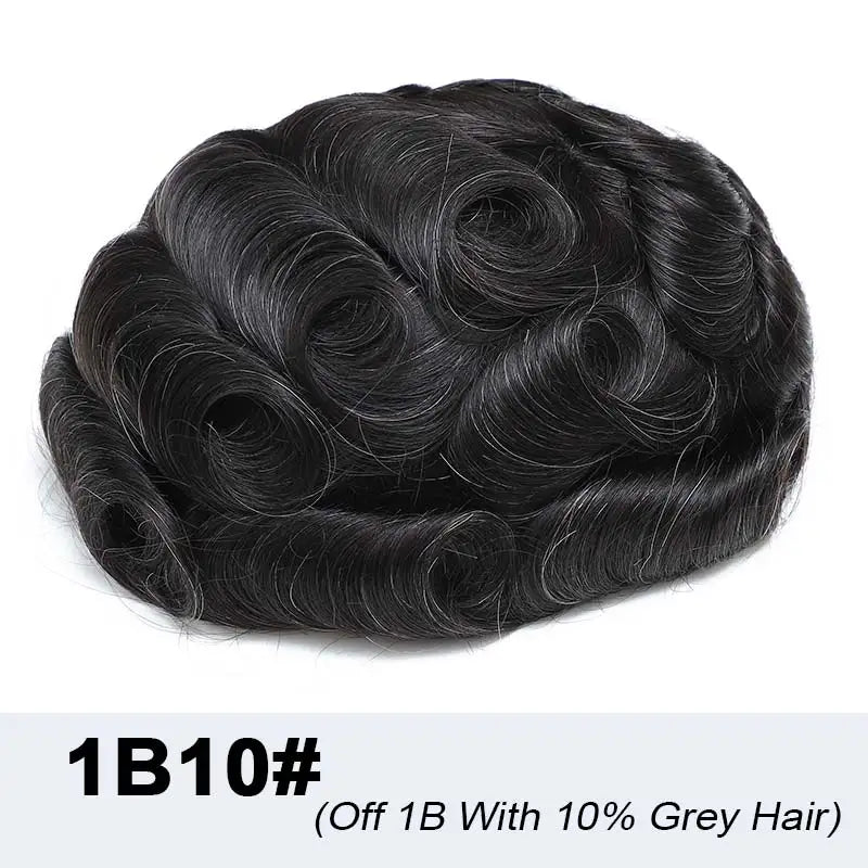 Male Hair Prosthesis Lace & Skin Toupee Men Wig Diamond Lace Hairpiece Natural Wig For Men Invisiable Knots Man Wig Human Hair