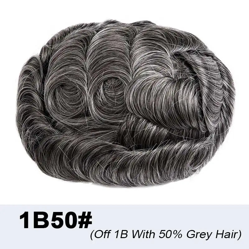 Male Hair Prosthesis Lace & Skin Toupee Men Wig Diamond Lace Hairpiece Natural Wig For Men Invisiable Knots Man Wig Human Hair