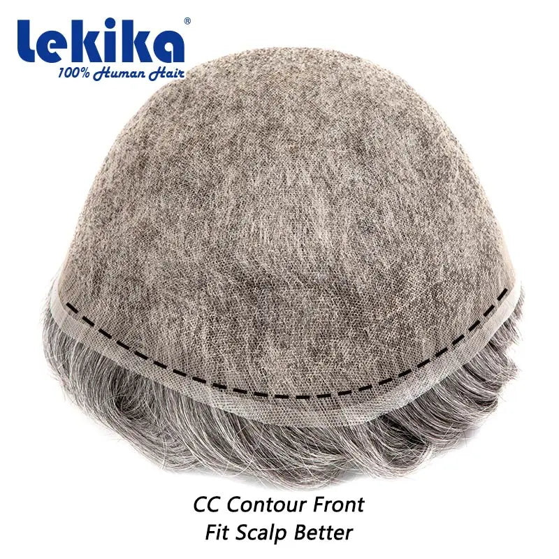 Swiss Lace Toupee Ultra-thin Lace Ultra Delicate Male Hair Prosthesis Breathable 100% Natural Human Hair System Unit Mens Wig