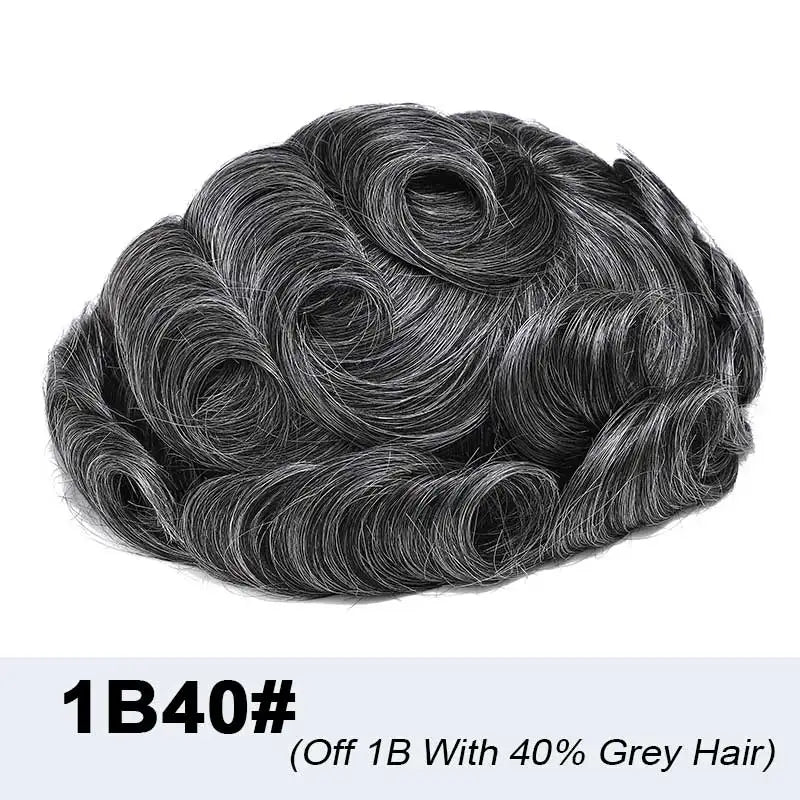 Male Hair Prosthesis Lace & Skin Toupee Men Wig Diamond Lace Hairpiece Natural Wig For Men Invisiable Knots Man Wig Human Hair