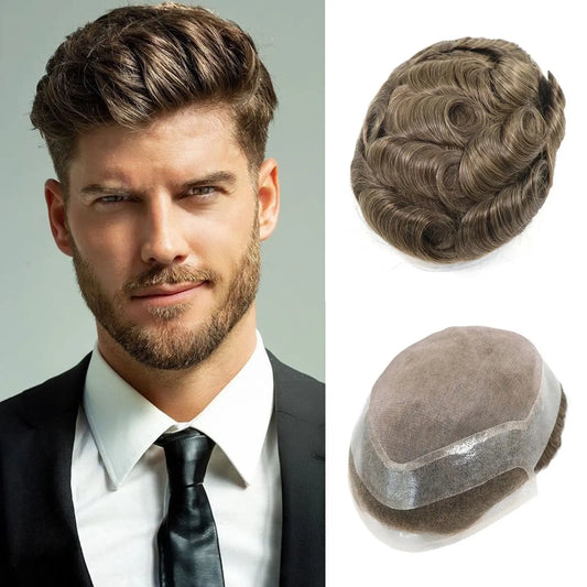 Herren-Toupet mit natürlichem Haaransatz – Aschbraun, atmungsaktiv & komfortabel

Modernes Haarsystem für Männer mit natürlichem Look, gefertigt aus 100 % Echthaar in Aschbraun. Die Kombination aus Lace, Mono und PU-B