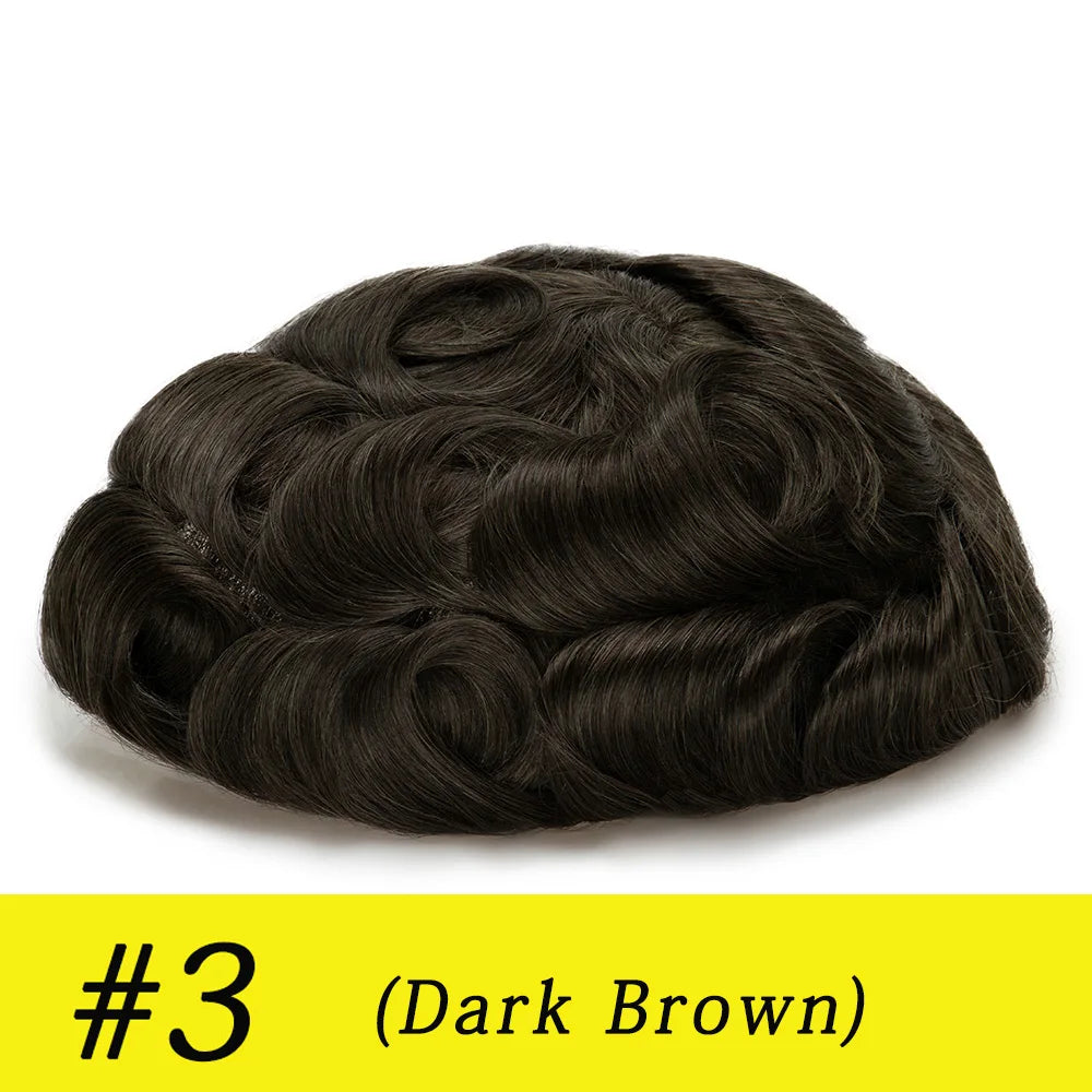 Herren-Haartoupet mit unsichtbarem Swiss Lace Front & Skin-Basis

Hochwertiges Haarsystem mit gebleichtem Haaransatz, Swiss Lace Front und Skin-Basis – für einen nahtlosen, natürlichen Hollywood-Look.
100 % Echthaar, id