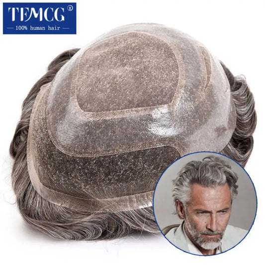 VERSALITE Herren-Toupet – Swiss Lace Front & PU-Basis mit natürlichem Haaransatz

Premium-Haarsystem für Männer mit unsichtbarem Haaransatz, feinem Swiss Lace Front und stabiler PU-Basis.
Gefertigt aus 100 % echtem Men