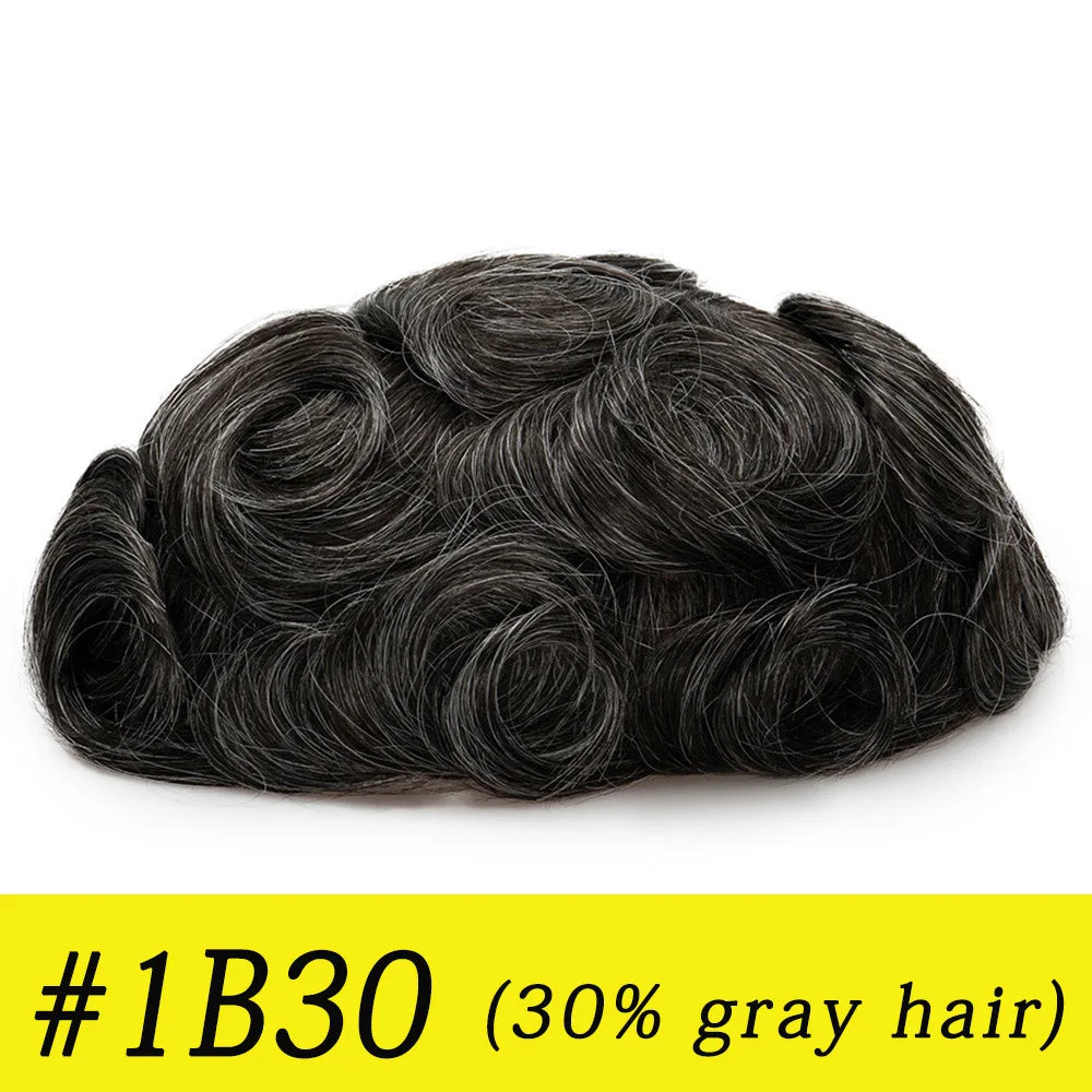 Herren-Haartoupet mit unsichtbarem Swiss Lace Front & Skin-Basis

Hochwertiges Haarsystem mit gebleichtem Haaransatz, Swiss Lace Front und Skin-Basis – für einen nahtlosen, natürlichen Hollywood-Look.
100 % Echthaar, id