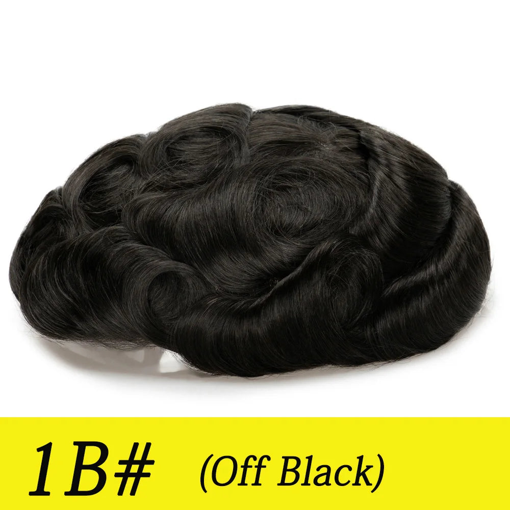Herren-Haartoupet mit unsichtbarem Swiss Lace Front & Skin-Basis

Hochwertiges Haarsystem mit gebleichtem Haaransatz, Swiss Lace Front und Skin-Basis – für einen nahtlosen, natürlichen Hollywood-Look.
100 % Echthaar, id