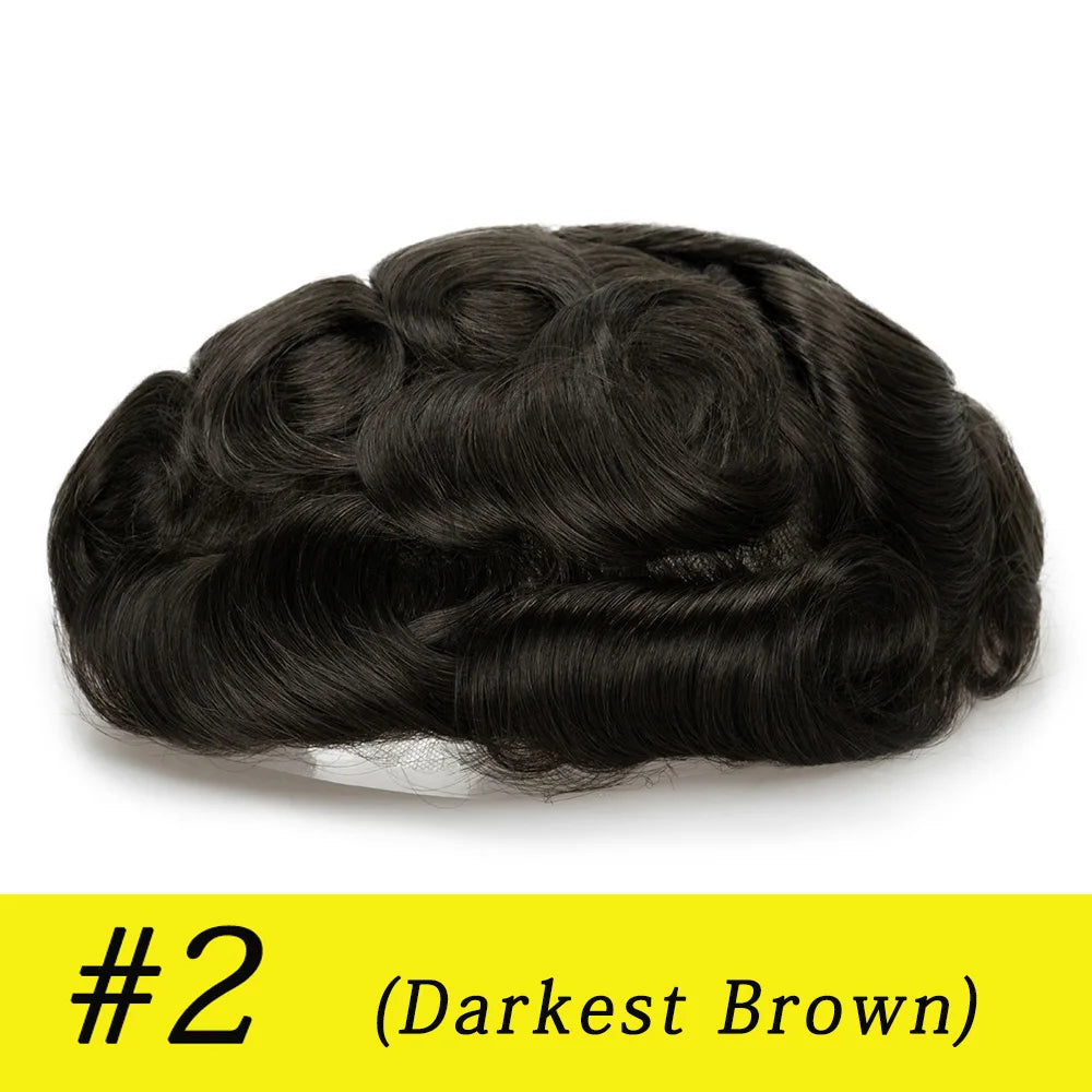 Herren-Haartoupet mit unsichtbarem Swiss Lace Front & Skin-Basis

Hochwertiges Haarsystem mit gebleichtem Haaransatz, Swiss Lace Front und Skin-Basis – für einen nahtlosen, natürlichen Hollywood-Look.
100 % Echthaar, id