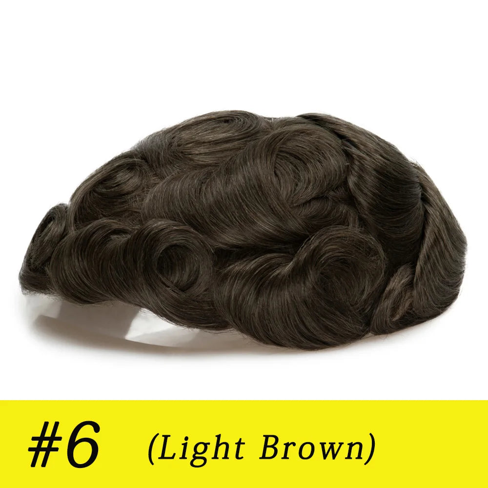 Herren-Haartoupet mit unsichtbarem Swiss Lace Front & Skin-Basis

Hochwertiges Haarsystem mit gebleichtem Haaransatz, Swiss Lace Front und Skin-Basis – für einen nahtlosen, natürlichen Hollywood-Look.
100 % Echthaar, id