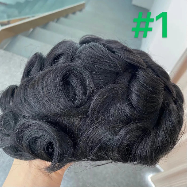 VERSALITE Herren-Toupet – Swiss Lace Front & PU-Basis mit natürlichem Haaransatz

Premium-Haarsystem für Männer mit unsichtbarem Haaransatz, feinem Swiss Lace Front und stabiler PU-Basis.
Gefertigt aus 100 % echtem Men