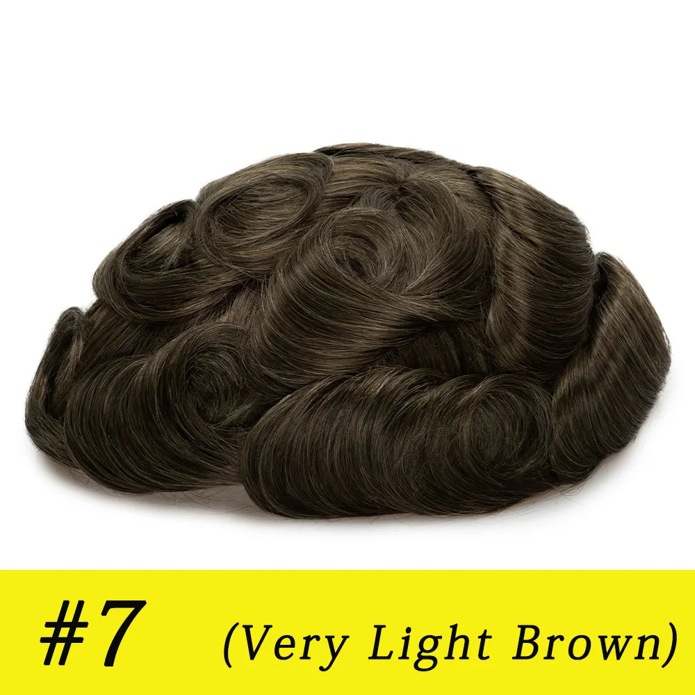 Herren-Haartoupet mit unsichtbarem Swiss Lace Front & Skin-Basis

Hochwertiges Haarsystem mit gebleichtem Haaransatz, Swiss Lace Front und Skin-Basis – für einen nahtlosen, natürlichen Hollywood-Look.
100 % Echthaar, id