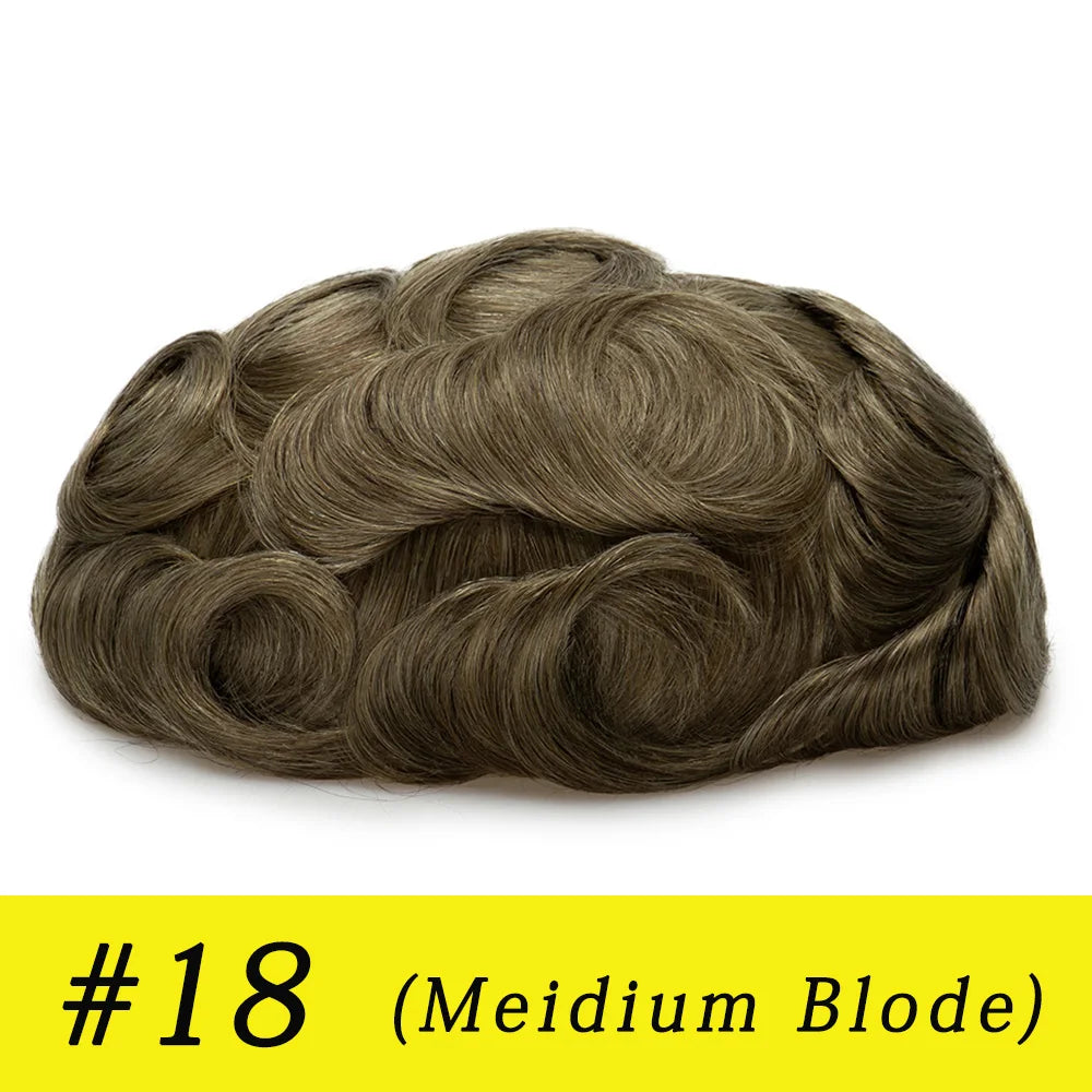 Herren-Haartoupet mit unsichtbarem Swiss Lace Front & Skin-Basis

Hochwertiges Haarsystem mit gebleichtem Haaransatz, Swiss Lace Front und Skin-Basis – für einen nahtlosen, natürlichen Hollywood-Look.
100 % Echthaar, id