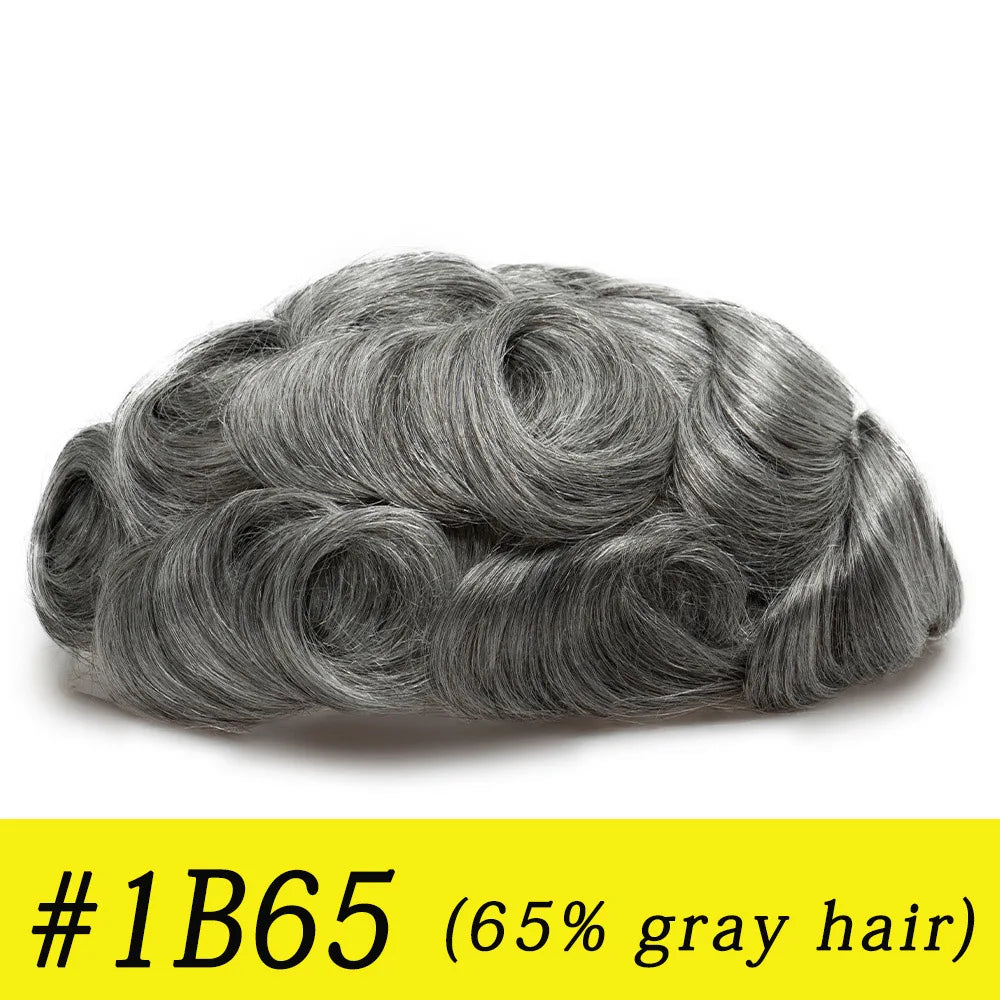 Herren-Haartoupet mit unsichtbarem Swiss Lace Front & Skin-Basis

Hochwertiges Haarsystem mit gebleichtem Haaransatz, Swiss Lace Front und Skin-Basis – für einen nahtlosen, natürlichen Hollywood-Look.
100 % Echthaar, id