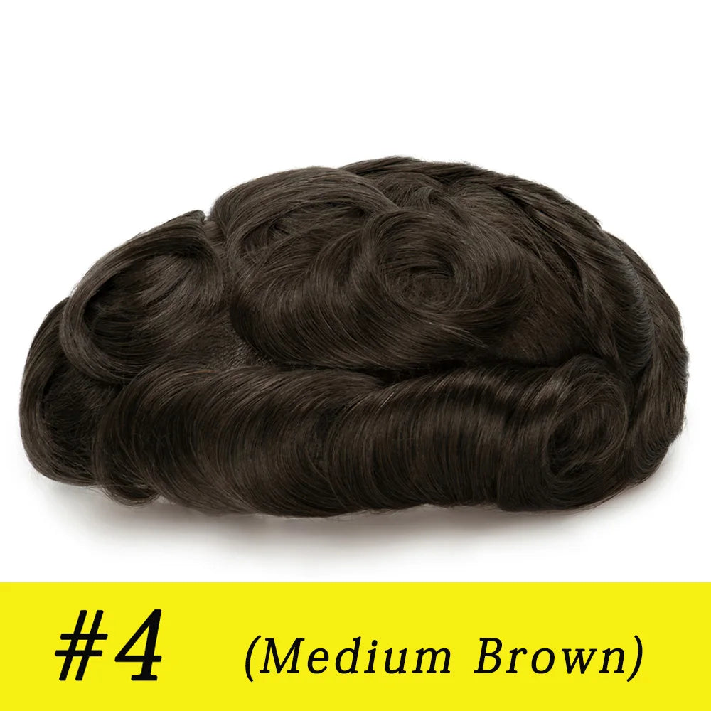Herren-Haartoupet mit unsichtbarem Swiss Lace Front & Skin-Basis

Hochwertiges Haarsystem mit gebleichtem Haaransatz, Swiss Lace Front und Skin-Basis – für einen nahtlosen, natürlichen Hollywood-Look.
100 % Echthaar, id